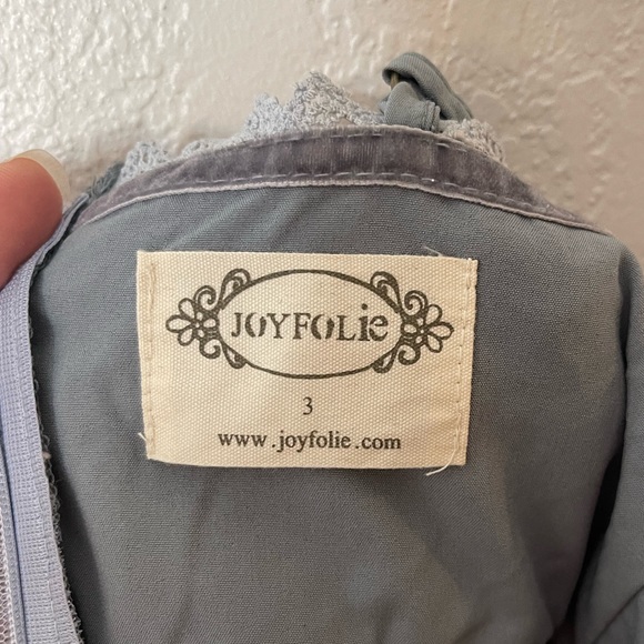 Joyfolie Aryana Dress - high low skirt- Dusty blue - size 3 - Picture 4 of 6